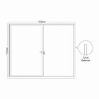 Janela De Alumínio De Correr 100x150cm Vidro Liso Linha Soft