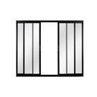 Janela De Alumínio De Correr 100x150x6cm 4 Folhas Vidro Liso