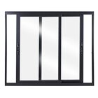 Janela De Aluminio De Correr 100x200cm 2 Folhas Com Vidro Lis