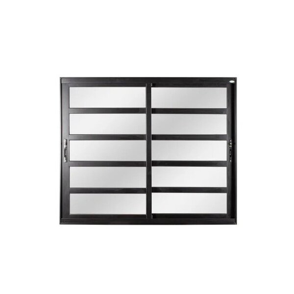 Janela De Aluminio De Correr 100x200cm 2 Folhas Com Vidro Lis