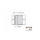 Janela De Alumínio De Correr 100x200cm 3 Folhas Com Grade Luc