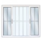 Janela De Alumínio De Correr 100x200cm 4 Folhas 2 Fixas Com G