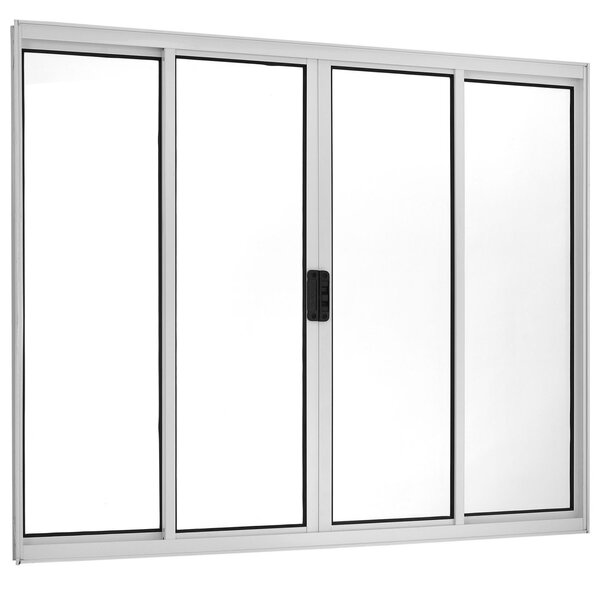 Janela De Alumínio De Correr 100x200cm 4 Folhas Central Ecosu
