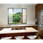 Janela De Alumínio De Correr 100x200cm 4 Folhas Grade Hale Es