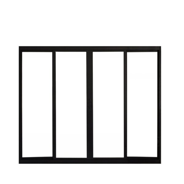 Janela De Alumínio De Correr 100x200cm 4 Folhas Hale Esquadri