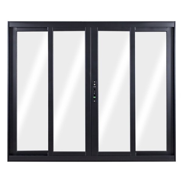 Janela De Alumínio De Correr 100x200x6,5cm 4 Folhas Vidro Lis
