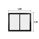 Janela De Alumínio De Correr 120x100cm 2 Folhas Suprema Hale