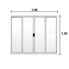 Janela De Alumínio De Correr 120x100cm 4 Folhas Hale Esquadri