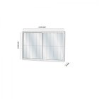 Janela De Alumínio De Correr 120x120cm 2 Folhas Com Grade E V