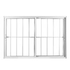 Janela De Alumínio De Correr 120x120cm 2 Folhas Com Grade E V