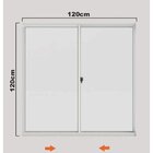Janela De Alumínio De Correr 120x120cm 2 Folhas Com Vidro Lis