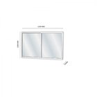 Janela De Alumínio De Correr 120x120cm 2 Folhas Com Vidro Min