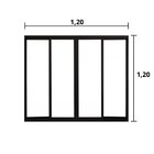 Janela De Alumínio De Correr 120x120cm 4 Folhas Hale Esquadri