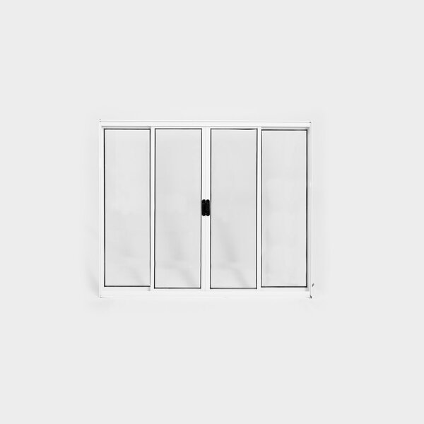 Janela De Alumínio De Correr 120x120cm 4 Folhas Sem Grade Plu