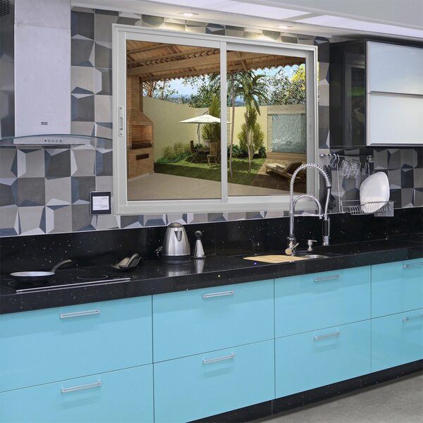 Janela De Alumínio De Correr 120x150cm 2 Folhas Suprema Hale