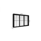 Janela De Alumínio De Correr 120x150cm 3 Folhas Com Grade Luc