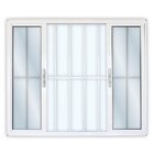 Janela De Alumínio De Correr 120x150cm 4 Folhas 2 Fixas Com G