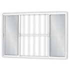 Janela De Alumínio De Correr 120x150cm 4 Folhas 2 Fixas Com G