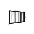 Janela De Alumínio De Correr 120x150cm 4 Folhas Com Grade Luc