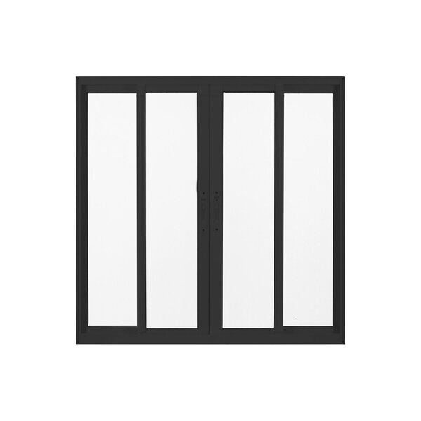 Janela De Aluminio De Correr 120x150cm 4 Folhas Soft Preto