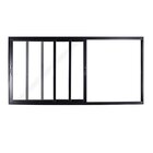 Janela De Alumínio De Correr 120x150x10cm 3 Folhas Móveis Vid