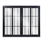 Janela De Alumínio De Correr 120x150x8cm 4 Folhas Vidro Liso