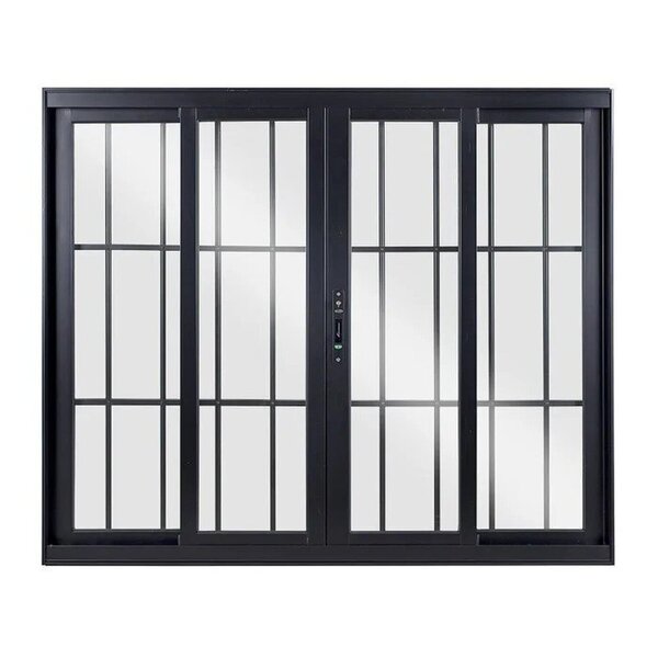 Janela De Aluminio De Correr 120x200cm 4 Folhas Com Vidro Lis
