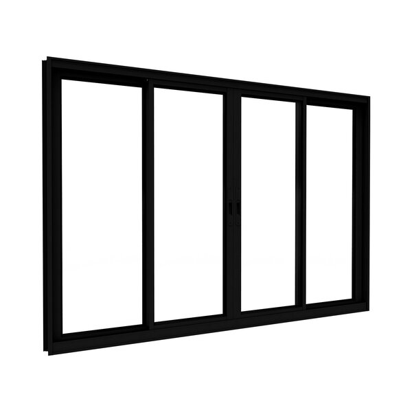 Janela De Alumínio De Correr 2 Folhas Móveis E 2 Folhas Fixas