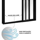 Janela De Alumínio De Correr 3 Folhas Móveis 120x200cm Lucasa