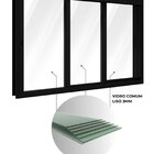 Janela De Alumínio De Correr 3 Folhas Móveis 120x200cm Lucasa