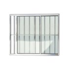 Janela De Aluminio De Correr 80x100cm 2 Folhas Com Grade E Vi