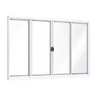 Janela De Alumínio De Correr Central 4 Folhas 100x200cm Riobr