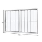 Janela De Alumínio De Correr Lateral 100x120cm 2 Folhas Com G