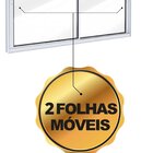 Janela De Alumínio De Correr Lateral 2 Folhas Móveis 100x120c