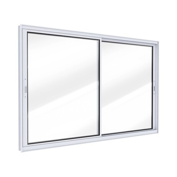 Janela De Alumínio De Correr Lateral 2 Folhas Móveis 100x120c