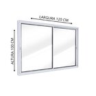 Janela De Alumínio De Correr Lateral 2 Folhas Móveis 100x120c
