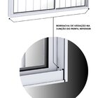 Janela De Alumínio De Correr Lateral 2 Folhas Móveis Com Grad