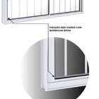 Janela De Alumínio De Correr Lateral 2 Folhas Móveis Com Grad