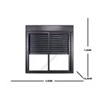 Janela De Alumínio De Correr Persiana E Controle 100x150x12 2