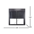 Janela De Alumínio De Correr Persiana E Controle 120x200x12 2