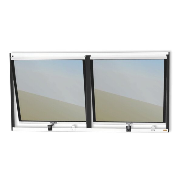 Janela De Alumínio Maxim-ar 2 Seções 60x120cm Vidro Espelhado
