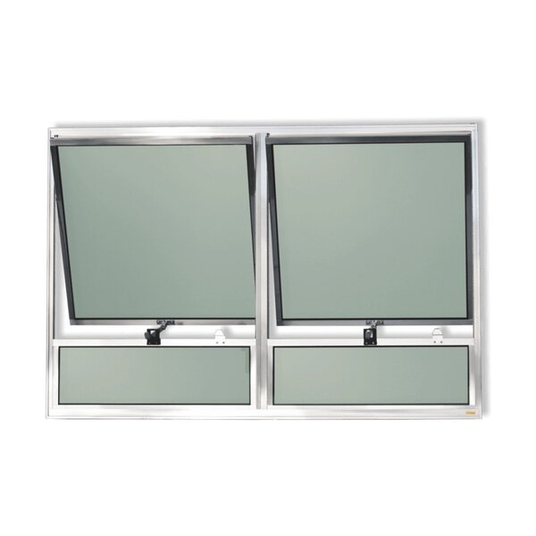 Janela De Alumínio Maxim-ar 2 Seções 80x120cm Vidro Mini Bore