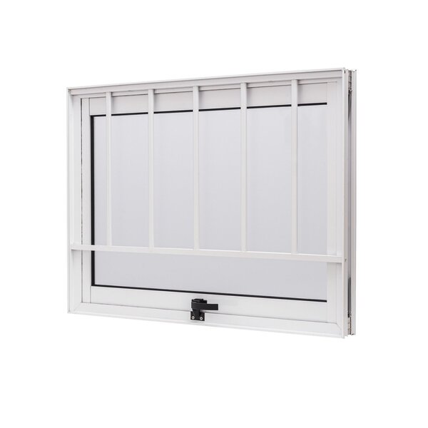 Janela De Aluminio Maxim-ar 50x50cm Com Grade E Vidro Boreal