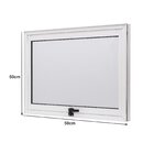 Janela De Alumínio Maxim-ar 50x50cm Vidro Boreal Cristal Rama