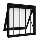 Janela De Alumínio Maxim-ar 60 X 60 X 5,5 Cm Preto Com Grade