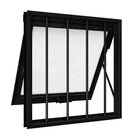 Janela De Alumínio Maxim-ar 60 X 80 X 5,5 Cm Preto Com Grade
