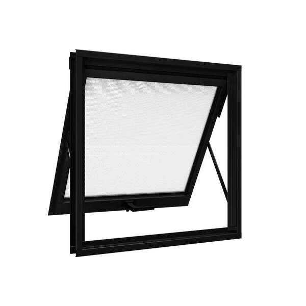 Janela De Alumínio Maxim-ar 60 X 80 X 5,5 Cm Preto Sem Grade