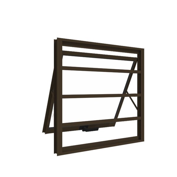 Janela De Aluminio Maxim-ar 60x100cm Vidro Transparente E Gra