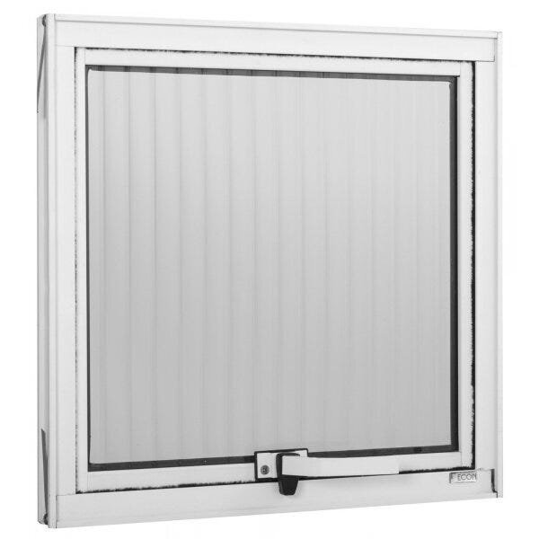 Janela De Alumínio Maxim-ar 60x60cm 1 Folha Com Vidro Canelad