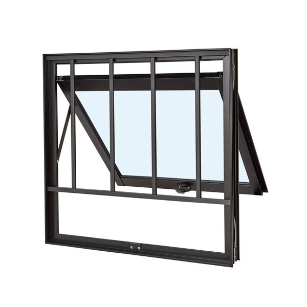 Janela De Alumínio Maxim-ar 80x60cm Com Grade E Vidro Liso Ul